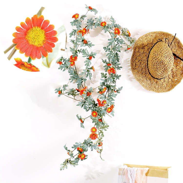 Daisy Leaf Artificial Flower Vine Interior Background Wall Window Decoration, Length: 1.75m(Orange)
Daisy Leaf Artificial Flower Vine Interior Background Wall Window Decoration, Length: 1.75m(Orange)