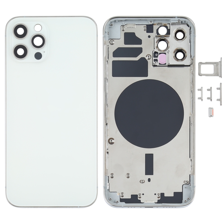 Back Housing Cover with SIM Card Tray & Side Keys & Camera Lens for iPhone 12 Pro(White)
Back Housing Cover with SIM Card Tray & Side Keys & Camera Lens for iPhone 12 Pro(White)