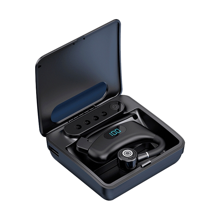 V12 Bluetooth 5.2 Business Hanging Ear Style Smart LED Digital Display Wireless Bluetooth Earphone with Charging Box (Black)
V12 Bluetooth 5.2 Business Hanging Ear Style Smart LED Digital Display Wireless Bluetooth Earphone with Charging Box (Black)