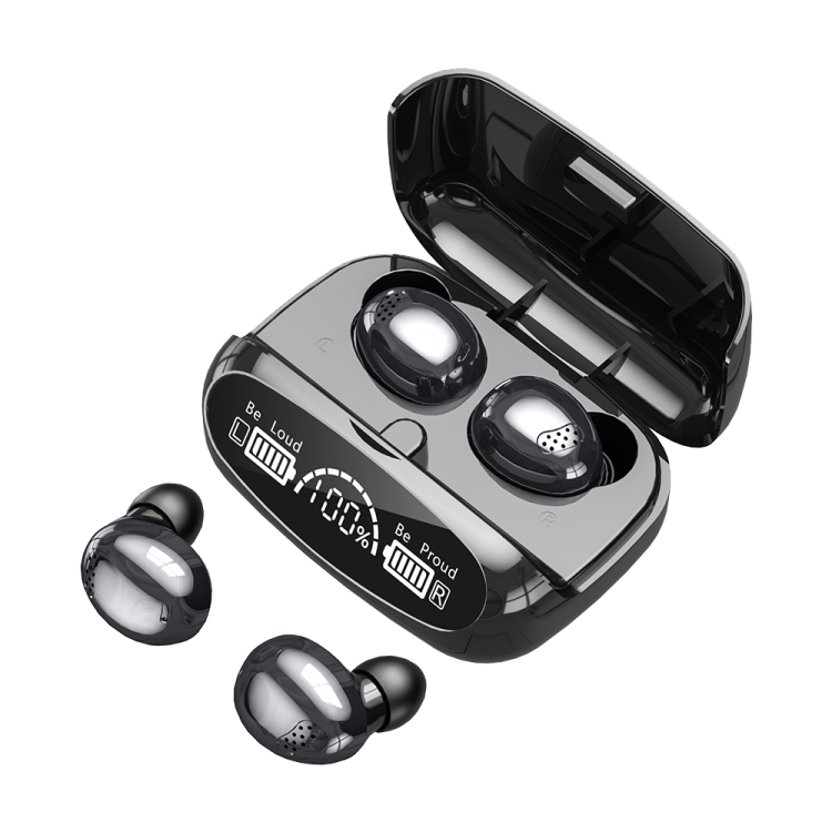 M32 IPX7 Electroplating Mirror Bluetooth Earphone With LED Display & Smart Touch (Black)
M32 IPX7 Electroplating Mirror Bluetooth Earphone With LED Display & Smart Touch (Black)