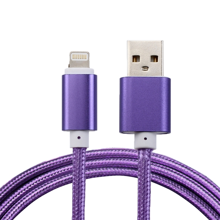 1m Woven Style Metal Head 84 Cores 8 Pin to USB 2.0 Data / Charger Cable, For iPhone XR / iPhone XS MAX / iPhone X & XS / iPhone 8 & 8 Plus / iPhone 7 & 7 Plus / iPhone 6 & 6s & 6 Plus & 6s Plus / iPad(Purple)
1m Woven Style Metal Head 84 Cores 8 Pin to USB 2.0 Data / Charger Cable, For iPhone XR / iPhone XS MAX / iPhone X & XS / iPhone 8 & 8 Plus / iPhone 7 & 7 Plus / iPhone 6 & 6s & 6 Plus & 6s Plus / iPad(Purple)