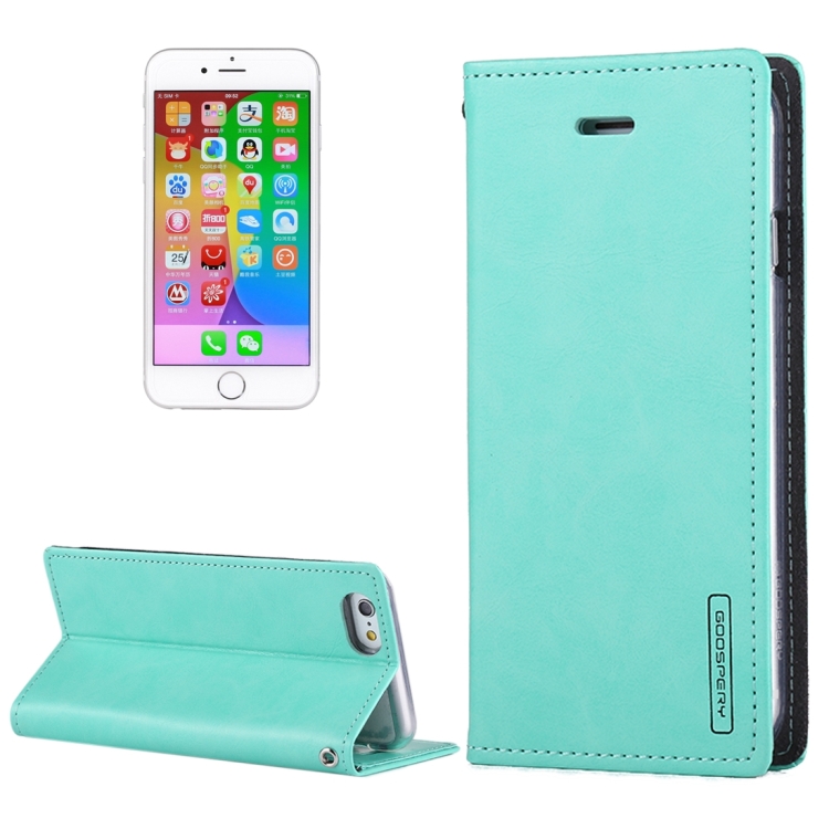 GOOSPERY BLUE MOON FLIP for iPhone 6 & 6s Crazy Horse Texture PU + TPU Horizontal Flip Leather Case with Holder & Card Slots & Wallet (Light Green)
GOOSPERY BLUE MOON FLIP for iPhone 6 & 6s Crazy Horse Texture PU + TPU Horizontal Flip Leather Case with Holder & Card Slots & Wallet (Light Green)