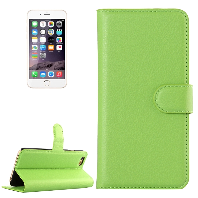 For iPhone 6 & 6s Litchi Texture Horizontal Flip Leather Case with Holder & Card Slots & Wallet(Green)
For iPhone 6 & 6s Litchi Texture Horizontal Flip Leather Case with Holder & Card Slots & Wallet(Green)