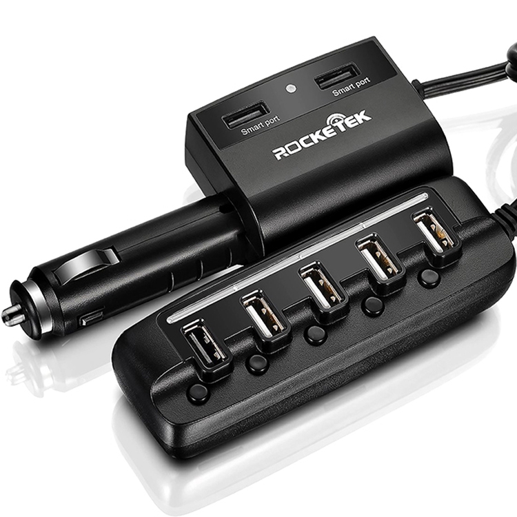 ROCKETEK RT-CC17 6 Smart USB Interface + QC 2.0 USB Fast Charging Port Car Charger
ROCKETEK RT-CC17 6 Smart USB Interface + QC 2.0 USB Fast Charging Port Car Charger