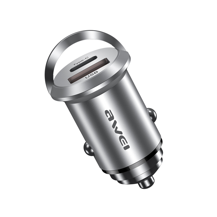awei C-708 PD 45W USB + Type-C / USB-C Mini Car Charger 
awei C-708 PD 45W USB + Type-C / USB-C Mini Car Charger