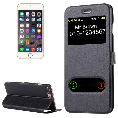 For iPhone 8 Plus & 7 Plus Solid Color Horizontal Flip Leather Case with Call Display ID & Holder & Magnetic Buckle(Black)
For iPhone 8 Plus & 7 Plus Solid Color Horizontal Flip Leather Case with Call Display ID & Holder & Magnetic Buckle(Black)