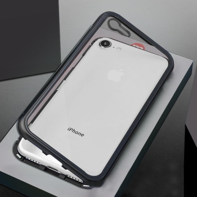 Ultra Slim Magnetic Adsorption Metal Frame Tempered Glass Back Magnet Flip Case For iPhone SE 2020 & 8 & 7 (Black)
Ultra Slim Magnetic Adsorption Metal Frame Tempered Glass Back Magnet Flip Case For iPhone SE 2020 & 8 & 7 (Black)