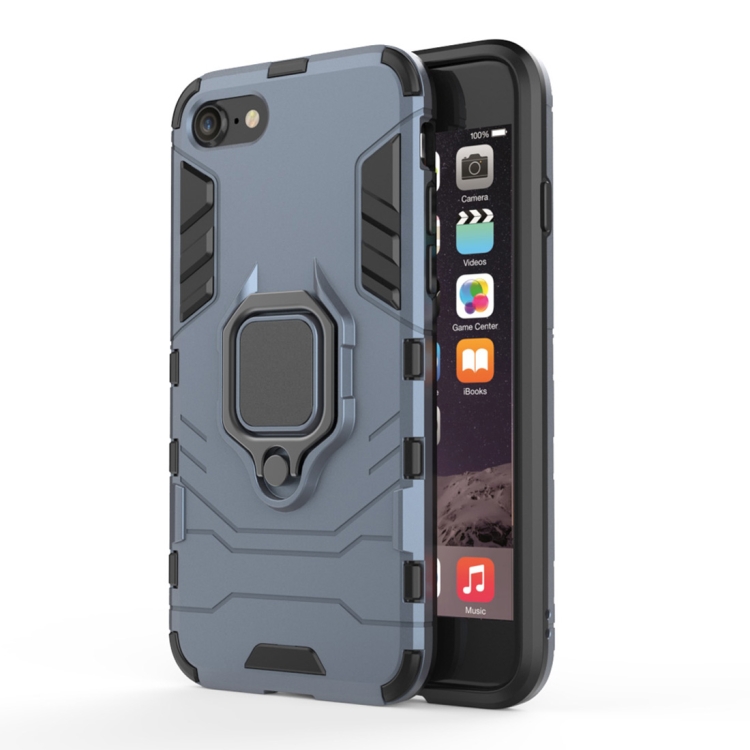 PC + TPU Shockproof Protective Case for iPhone 8 & 7, with Magnetic Ring Holder (Navy Blue)
PC + TPU Shockproof Protective Case for iPhone 8 & 7, with Magnetic Ring Holder (Navy Blue)