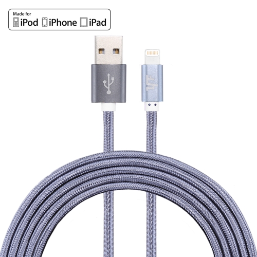 YF-MX04 3m 2.4A MFI Certificated 8 Pin to USB Nylon Weave Style Data Sync Charging Cable For iPhone 11 Pro Max / iPhone 11 Pro / iPhone 11 / iPhone XR / iPhone XS MAX / iPhone X & XS / iPhone 8 & 8 Plus / iPhone 7 & 7 Plus (Grey)
YF-MX04 3m 2.4A MFI Certificated 8 Pin to USB Nylon Weave Style Data Sync Charging Cable For iPhone 11 Pro Max / iPhone 11 Pro / iPhone 11 / iPhone XR / iPhone XS MAX / iPhone X & XS / iPhone 8 & 8 Plus / iPhone 7 & 7 Plus (Grey)