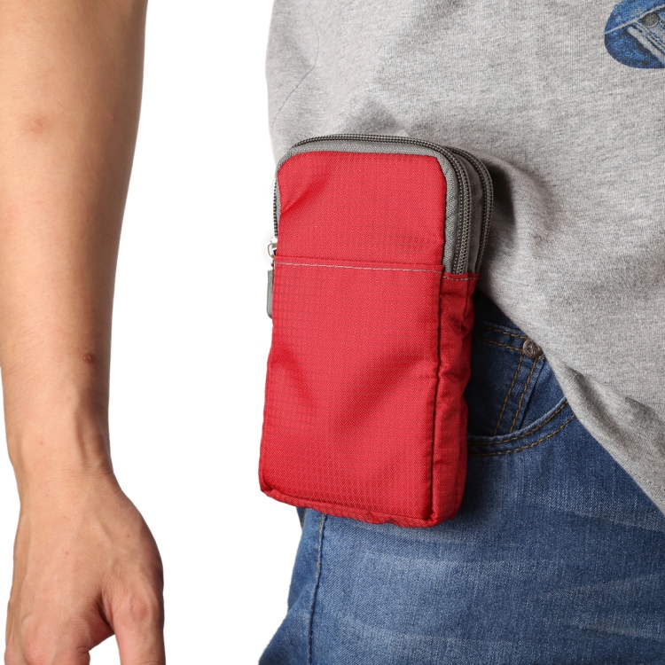 Multi-function Casual Sport Mobile Phone Double Zipper Waist Pack Diagonal Bag for 6.9 Inch or Below Smartphones (Red)
Multi-function Casual Sport Mobile Phone Double Zipper Waist Pack Diagonal Bag for 6.9 Inch or Below Smartphones (Red)