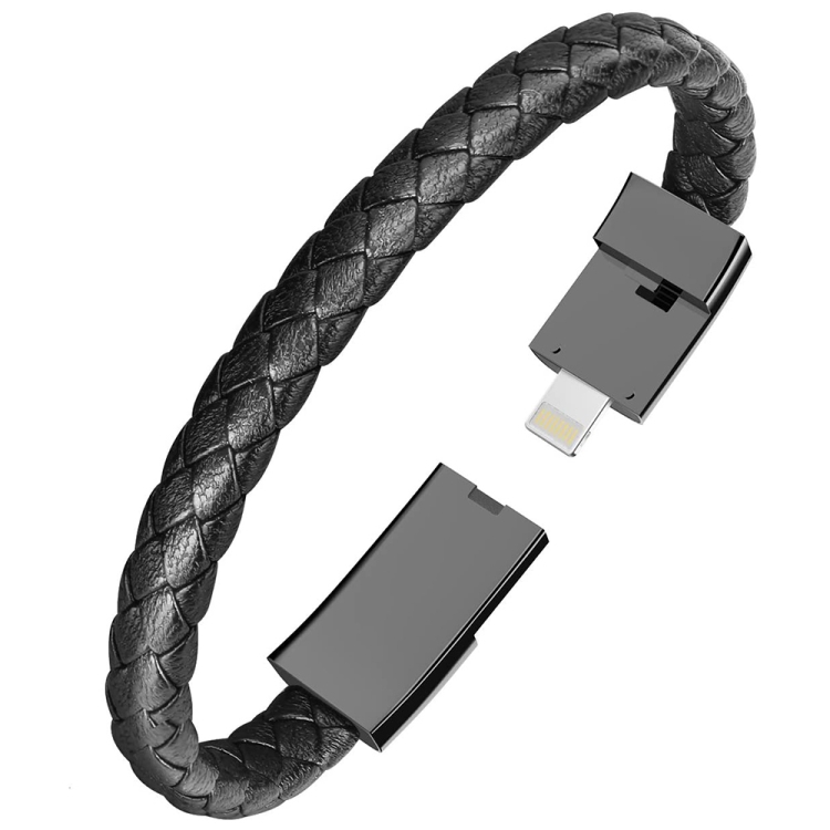 8 Pin Interface PU Leather Bracelet Braided Data Cable, Cable Length: 16cm(Black)
8 Pin Interface PU Leather Bracelet Braided Data Cable, Cable Length: 16cm(Black)