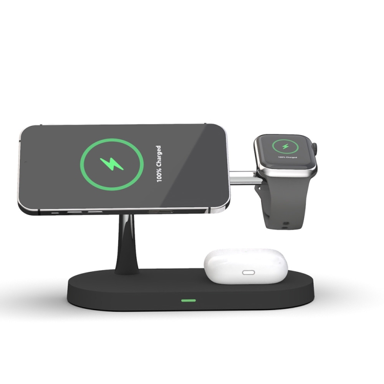 T268 5 in 1 15W Multi-function Magnetic Wireless Charger for iPhone 12 Series & Apple Watchs & AirPods 1 / 2 / Pro, with LED Light (Black)
T268 5 in 1 15W Multi-function Magnetic Wireless Charger for iPhone 12 Series & Apple Watchs & AirPods 1 / 2 / Pro, with LED Light (Black)