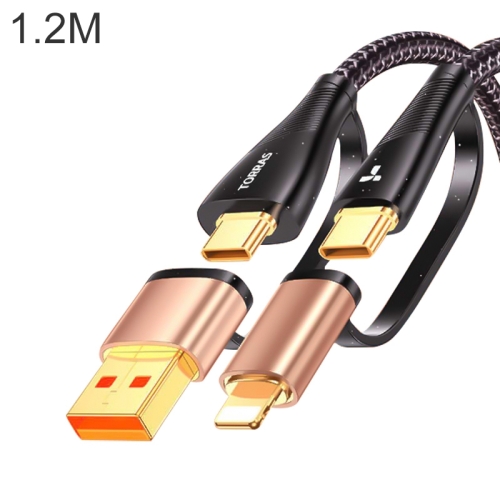 TORRAS Wyatt Core Series 4 in 1 USB-A + USB-C / Type-C to 8 Pin + USB-C / Type-C TPE Fast Charge Data Cable, Length: 1.2m (Black)
TORRAS Wyatt Core Series 4 in 1 USB-A + USB-C / Type-C to 8 Pin + USB-C / Type-C TPE Fast Charge Data Cable, Length: 1.2m (Black)
