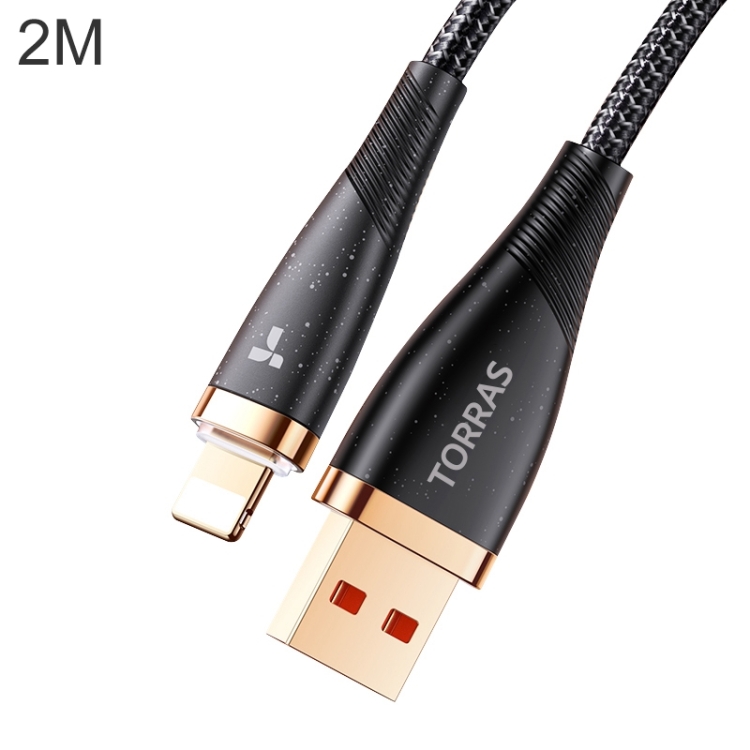 TORRAS Wyatt Core Series USB to 8 Pin Fast Charge Data Cable, Length: 2m (Black)
TORRAS Wyatt Core Series USB to 8 Pin Fast Charge Data Cable, Length: 2m (Black)