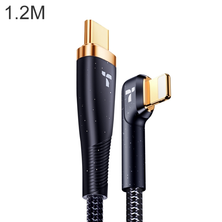 TORRAS Wyatt Core Series USB to 8 Pin Elbow PD Data Cable, Length: 1.2m (Black)
TORRAS Wyatt Core Series USB to 8 Pin Elbow PD Data Cable, Length: 1.2m (Black)