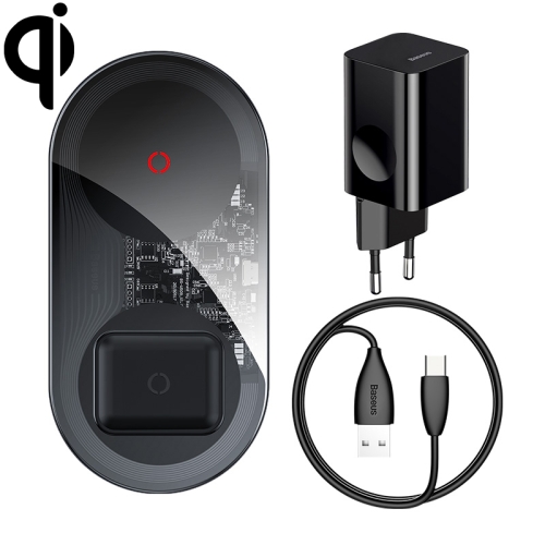 Baseus TZWXJK-B01 Simple 2 in 1 24W Turbo Edition Qi Standard Wireless Charger with 12V Charger, EU Plug
Baseus TZWXJK-B01 Simple 2 in 1 24W Turbo Edition Qi Standard Wireless Charger with 12V Charger, EU Plug
