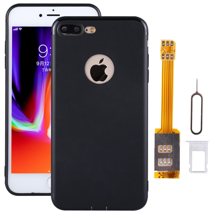 For iPhone 8 Plus Dual SIM Cards Adapter Kit with Soft Protective Case(Black)
For iPhone 8 Plus Dual SIM Cards Adapter Kit with Soft Protective Case(Black)