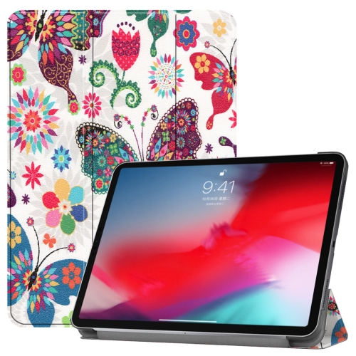 Horizontal Flip Colorful Butterflies Pattern Colored Painted Leather Case for iPad Pro 11 inch (2018), with Three-folding Holder & Wake-up / Sleep Function
Horizontal Flip Colorful Butterflies Pattern Colored Painted Leather Case for iPad Pro 11 inch (2018), with Three-folding Holder & Wake-up / Sleep Function