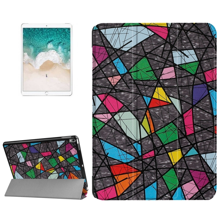 For iPad Pro 10.5 inch PU 3-folding Color Polygonal Pattern Smart Case Clear Back Cover with Holder
For iPad Pro 10.5 inch PU 3-folding Color Polygonal Pattern Smart Case Clear Back Cover with Holder