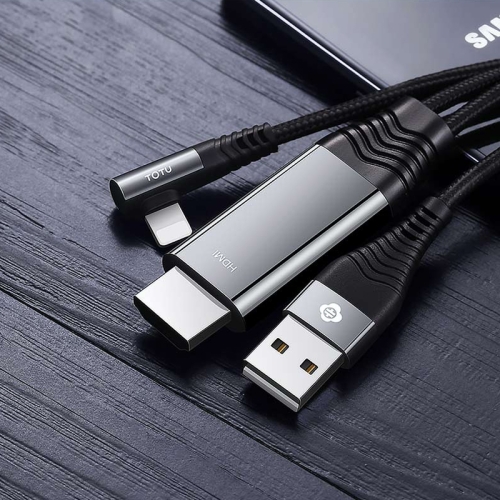 TOTUDESIGN Time Series 2.4A HD 4K 8 Pin to HDMI TV AV Cable Adapter Converter, For iPhone XR / iPhone XS MAX / iPhone X & XS / iPhone 8 & 8 Plus / iPhone 7 & 7 Plus / iPhone 6 & 6s & 6 Plus & 6s Plus / iPad (Black)
TOTUDESIGN Time Series 2.4A HD 4K 8 Pin to HDMI TV AV Cable Adapter Converter, For iPhone XR / iPhone XS MAX / iPhone X & XS / iPhone 8 & 8 Plus / iPhone 7 & 7 Plus / iPhone 6 & 6s & 6 Plus & 6s Plus / iPad (Black)