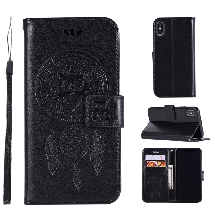 Wind Chime Owl Embossing Pattern Horizontal Flip Leather Case for iPhone XS Max, with Holder & Card Slots & Wallet (Black)
Wind Chime Owl Embossing Pattern Horizontal Flip Leather Case for iPhone XS Max, with Holder & Card Slots & Wallet (Black)