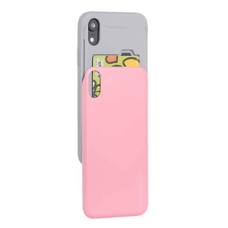 MERCURY GOOSPERY TPU + PC Sky Slide Bumper Protective Case for iPhone XR, with Card Slots (Pink)
MERCURY GOOSPERY TPU + PC Sky Slide Bumper Protective Case for iPhone XR, with Card Slots (Pink)