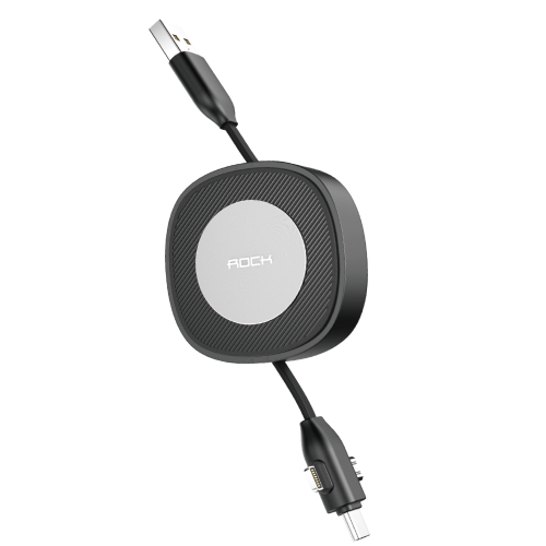 ROCK G3 3 In 1 8 Pin + Micro + Type-C / USB-C Multi-function Scalable Charging Data Cable, Length: 1m(Black)
ROCK G3 3 In 1 8 Pin + Micro + Type-C / USB-C Multi-function Scalable Charging Data Cable, Length: 1m(Black)