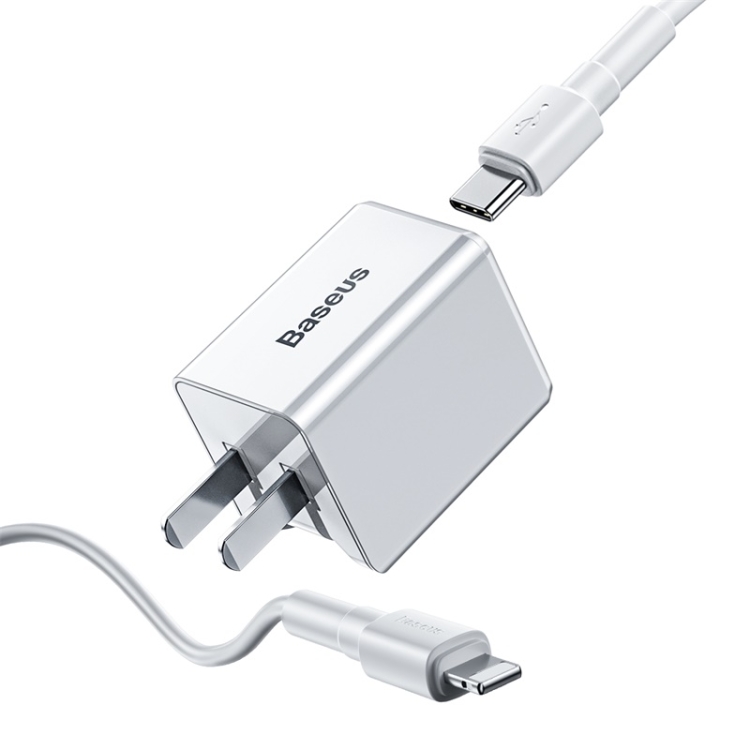 Baseus Traveler Series PD 18W Quick Charger Suit, CN Plug, with Type-C to 8 Pin Cable, Length: 1m(White)
Baseus Traveler Series PD 18W Quick Charger Suit, CN Plug, with Type-C to 8 Pin Cable, Length: 1m(White)