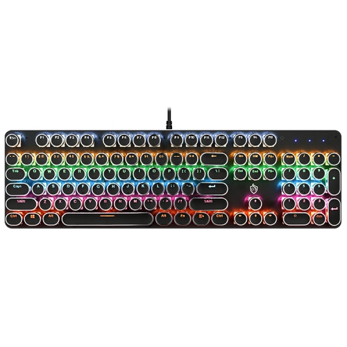 MSEZ HJK820-7 104-keys Electroplated Punk Keycap Colorful Backlit Wired Mechanical Gaming Keyboard, Support Autonomous Shaft Change(Black)
MSEZ HJK820-7 104-keys Electroplated Punk Keycap Colorful Backlit Wired Mechanical Gaming Keyboard, Support Autonomous Shaft Change(Black)