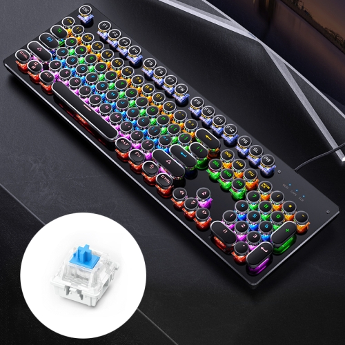 YINDIAO Electroplating Punk Mixed Light USB Mechanical Gaming Wired Keyboard, Blue Shaft (Black)
YINDIAO Electroplating Punk Mixed Light USB Mechanical Gaming Wired Keyboard, Blue Shaft (Black)