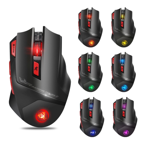 HXSJ T88 7 Buttons 4800 DPI 2.4G Wireless Rechargeable Gaming Mouse with USB Receiver & Colorful Backlight & Charging Cable
HXSJ T88 7 Buttons 4800 DPI 2.4G Wireless Rechargeable Gaming Mouse with USB Receiver & Colorful Backlight & Charging Cable