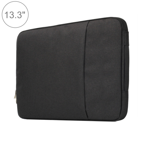 

13.3 inch Universal Fashion Soft Laptop Denim Bags Portable Zipper Notebook Laptop Case Pouch for MacBook Air / Pro, Lenovo and other Laptops, Size: 35.5x26.5x2cm(Black)