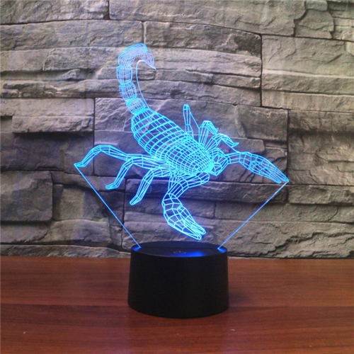 Scorpion Shape 3D Colorful LED Vision Light Table Lamp, Crack Remote Control Version
Scorpion Shape 3D Colorful LED Vision Light Table Lamp, Crack Remote Control Version