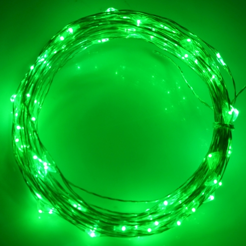 

10m 5VMN 6W 500LM LED Silver String Light, USB Powered SMD-0603 Festival Lamp / Decoration Light Strip(Green Light)