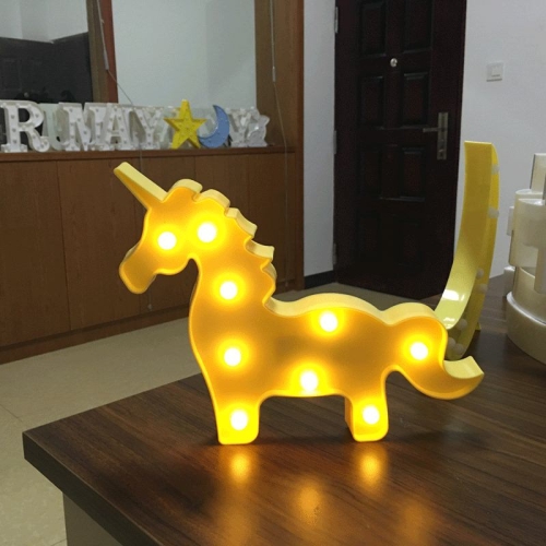 Creative Unicorn Shape Warm White LED Decoration Light, 2 x AA Batteries Powered Party Festival Table Wedding Lamp Night Light(Yellow)
Creative Unicorn Shape Warm White LED Decoration Light, 2 x AA Batteries Powered Party Festival Table Wedding Lamp Night Light(Yellow)