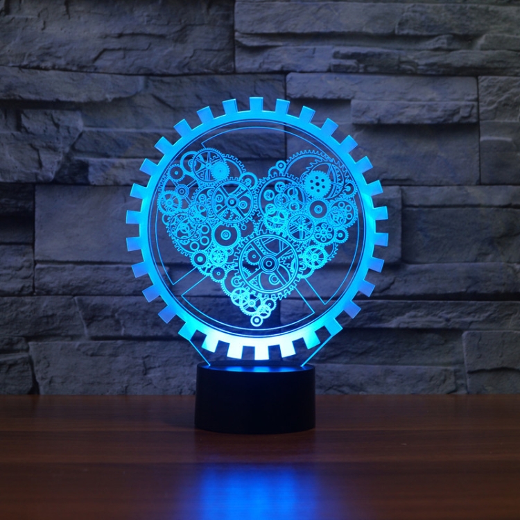 Gear Heart Shape 3D Colorful LED Vision Light Table Lamp, USB & Battery Version
Gear Heart Shape 3D Colorful LED Vision Light Table Lamp, USB & Battery Version