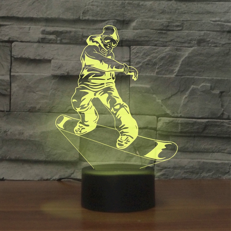 Skate Boy Shape 3D Colorful LED Vision Light Table Lamp, 16 Colors Remote Control Version
Skate Boy Shape 3D Colorful LED Vision Light Table Lamp, 16 Colors Remote Control Version