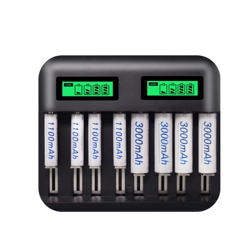 5V 2A USB 8 Slot Battery Charger for AA & AAA & C / D Battery, with LCD Display
5V 2A USB 8 Slot Battery Charger for AA & AAA & C / D Battery, with LCD Display