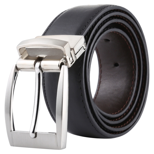 

Fashion Alloy Pin Buckle Casual Men PU Belts Clothes Accessories, Width: 3.3cm, Length: 110cm(Black)