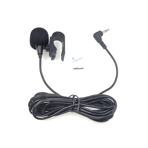 

ZJ025MR Stick-on Clip-on Lavalier Stereo Microphone for Car GPS / Bluetooth Enabled Audio DVD External Mic, Cable Length: 3m, 90 Degree Elbow 3.5mm Jack