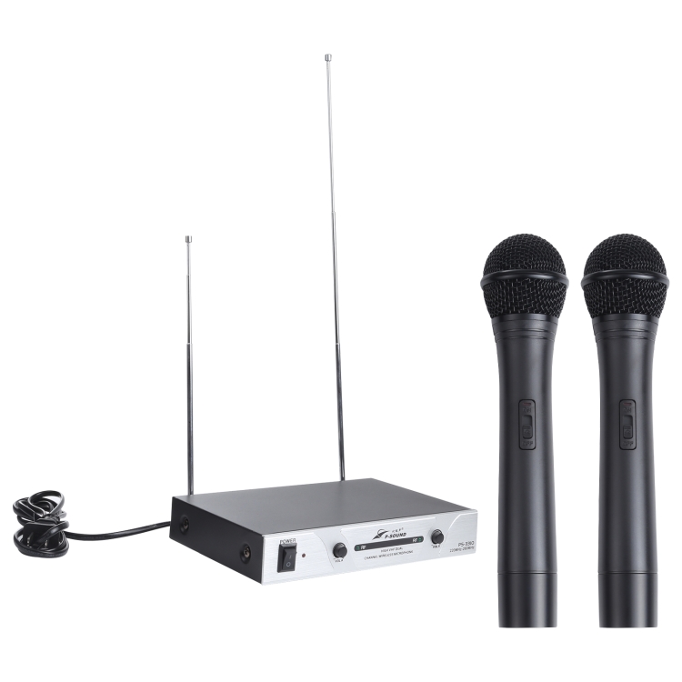P-Sound PS-3310 VHF Professional Wireless Microphone System with 2 Handheld Microphone, 1 to 2, CN Plug
P-Sound PS-3310 VHF Professional Wireless Microphone System with 2 Handheld Microphone, 1 to 2, CN Plug