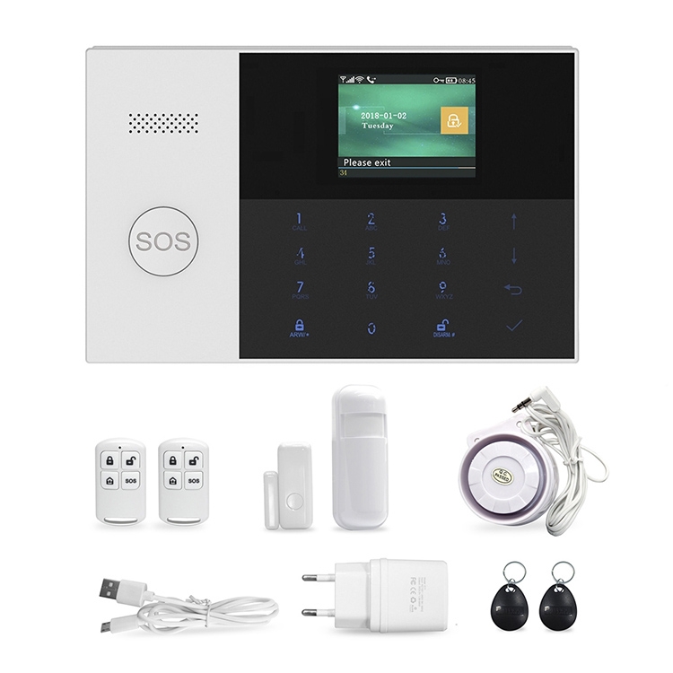 4G/GPRS + WiFi Intelligent Alarm System with Touch Keypad & LCD Screen & RFID function
4G/GPRS + WiFi Intelligent Alarm System with Touch Keypad & LCD Screen & RFID function