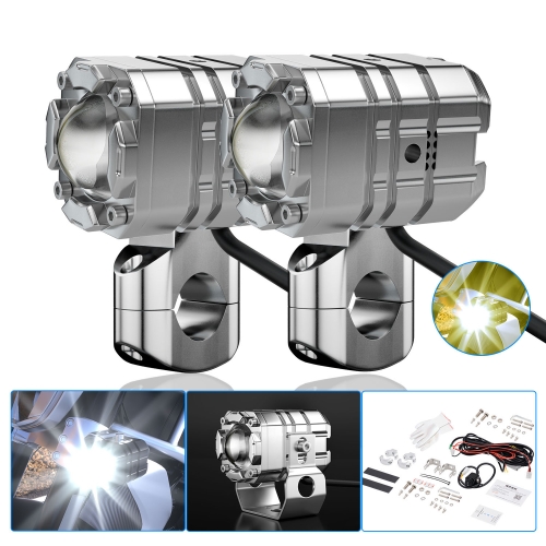 CS-1087A2 1 Pair Motorcycle Aluminum Alloy Super Bright LED Headlight Two-color Filter Spotlight(Silver)
CS-1087A2 1 Pair Motorcycle Aluminum Alloy Super Bright LED Headlight Two-color Filter Spotlight(Silver)