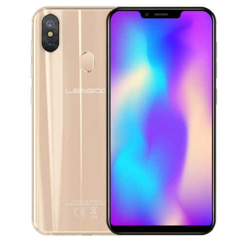 

[HK Stock] LEAGOO S9, 4GB+32GB, Dual Back Cameras, Face & Fingerprint Identification, 5.85 inch Android 8.1 MTK6750 Octa Core up to 1.5GHz, Network: Dual 4G, OTG, VoLTE, Dual SIM(Gold)