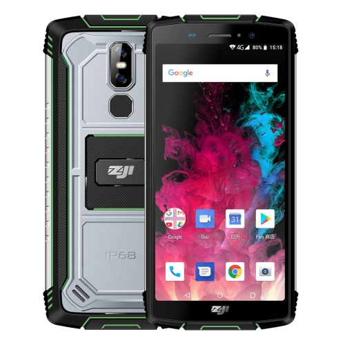 

[HK Stock] HOMTOM ZOJI Z11 Rugged Phone, 4GB+64GB, IP68 Waterproof Dustproof Shockproof, Dual Back Cameras, 10000mAh Battery, Face ID & Fingerprint Unlock, 5.99 inch Android 8.1 MTK6750T Octa Core up to 1.5GHz, Network: 4G, OTG, Dual SIM (Green)