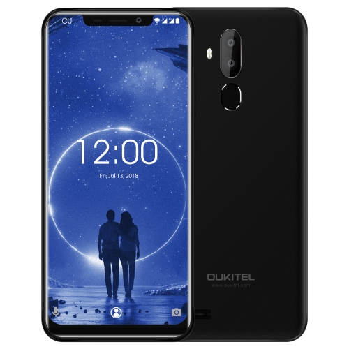 

[HK Stock] OUKITEL C12, 2GB+16GB, Dual Back Cameras, Face ID & Fingerprint Identification, 6.18 inch U-notch Screen Android 8.1 MTK6580 Quad Core up to 1.3GHz, Network: 3G(Black)
