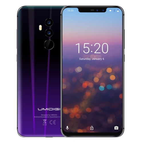 

[HK Stock] UMIDIGI Z2, Dual 4G, 6GB+64GB, Dual Back Cameras + Dual Front Cameras, Face ID & Fingerprint Identification, 6.2 inch Android 8.1 MTK6763 (Helio P23) Octa Core up to 2.0GHz, Network: 4G, Dual SIM(Twilight Black)