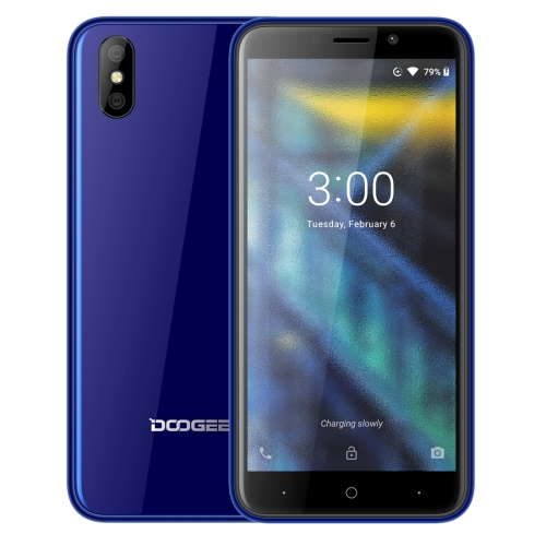 

[HK Stock] DOOGEE X50, 1GB+8GB, Dual Back Cameras, Face ID, 5.0 inch Android 8.1 MTK6580M Quad Core up to 1.3GHz, Network: 3G, OTA, Dual SIM(Blue)