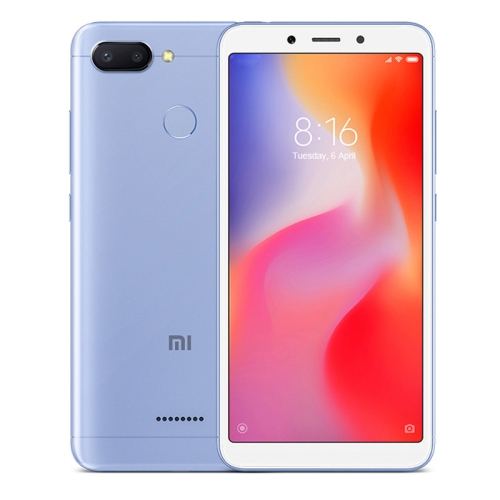 

[HK Stock] Xiaomi Redmi 6, 3GB+64GB, Global Official Version, AI Dual Back Cameras, Face & Fingerprint Identification, 5.45 inch MIUI 9.0 Helio P22 Octa Core up to 2.0GHz, Network: 4G(Blue)
