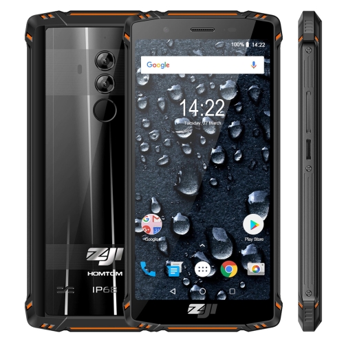 

[HK Stock] HOMTOM ZOJI Z9 Triple Proofing Phone, Dual 4G, 6GB+64GB, IP68 Waterproof Dustproof Shockproof, Heart Rate, 5500mAh Battery, Face ID & Fingerprint Unlock, 5.7 inch Android 8.1 MTK6763 Octa Core up to 2.0GHz, Network: 4G, OTG, Dual SIM, VoLTE(Ora